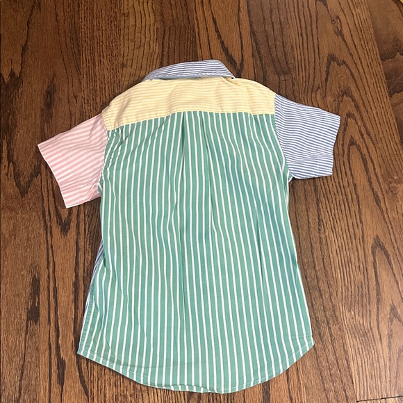 Crewcuts Toddler Multicolor Striped Button Down Shirt - Picture 3 of 3
